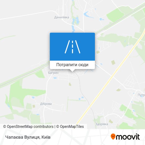 Карта Чапаєва Вулиця