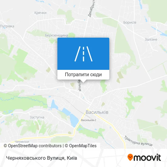 Карта Черняховського Вулиця