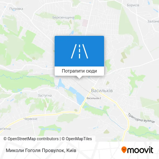 Карта Миколи Гоголя Провулок