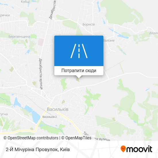 Карта 2-Й Мічуріна Провулок