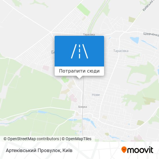 Карта Артеківський Провулок