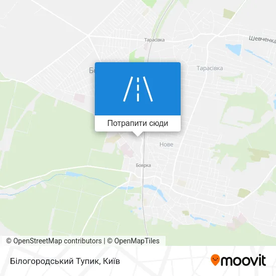 Карта Білогородський Тупик