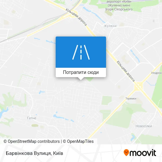 Карта Барвінкова Вулиця