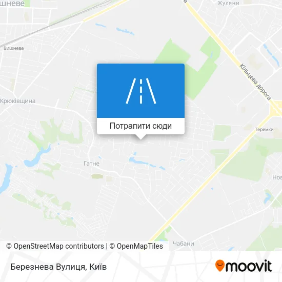Карта Березнева Вулиця