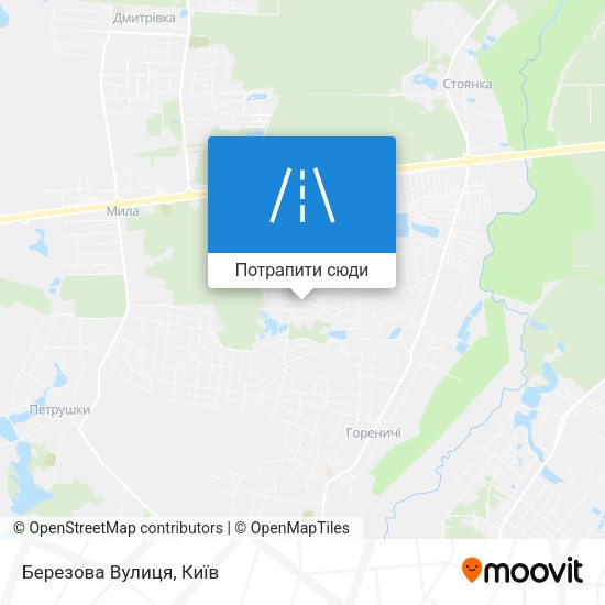 Карта Березова Вулиця