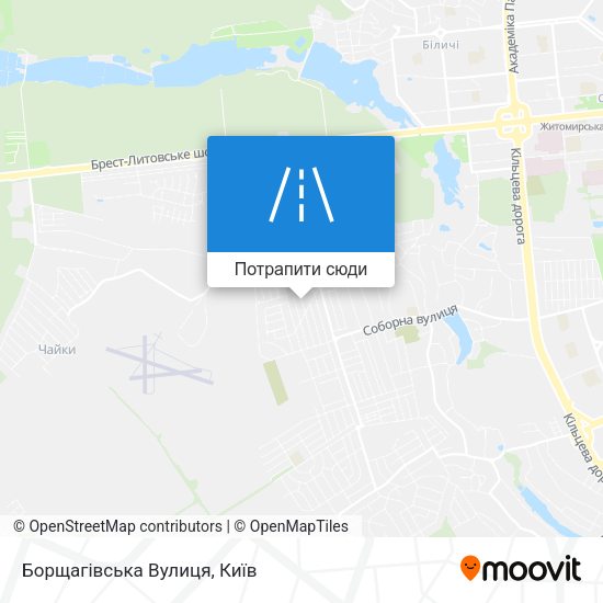Карта Борщагівська Вулиця