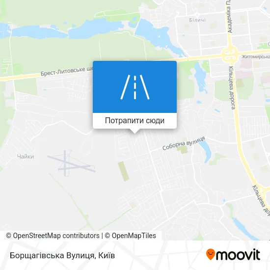 Карта Борщагівська Вулиця