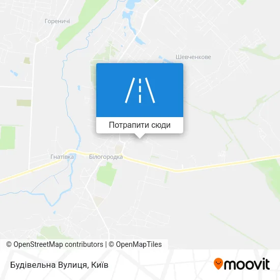 Карта Будівельна Вулиця