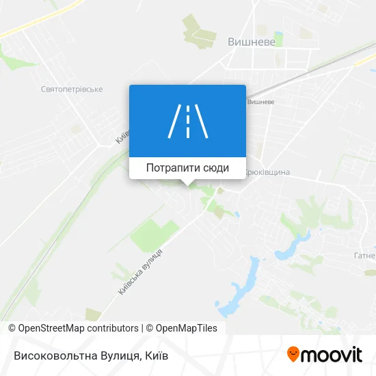 Карта Високовольтна Вулиця