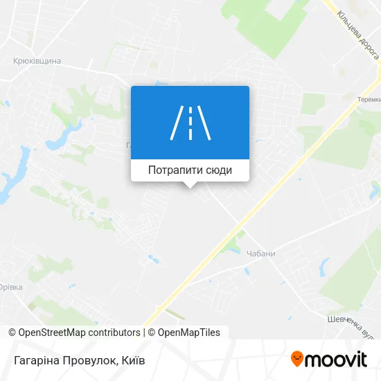 Карта Гагаріна Провулок
