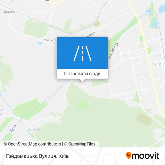 Карта Гайдамацька Вулиця
