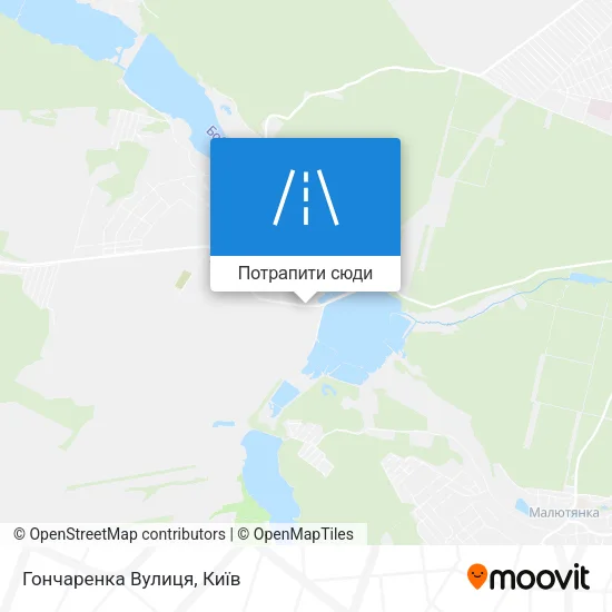 Карта Гончаренка Вулиця