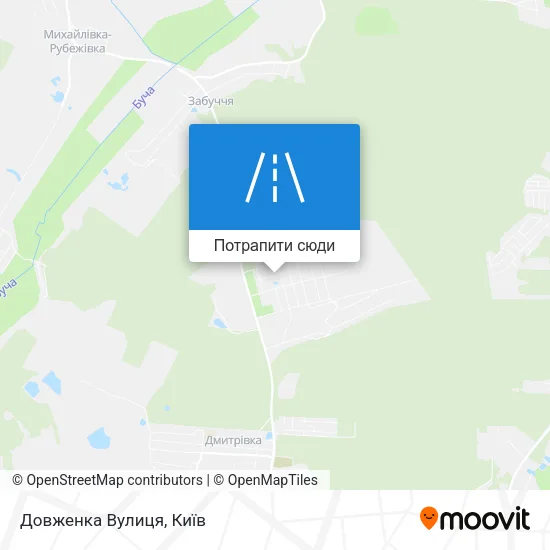 Карта Довженка Вулиця