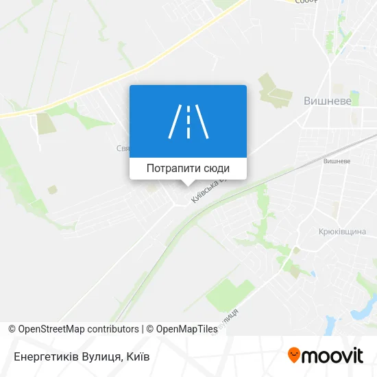 Карта Енергетиків Вулиця