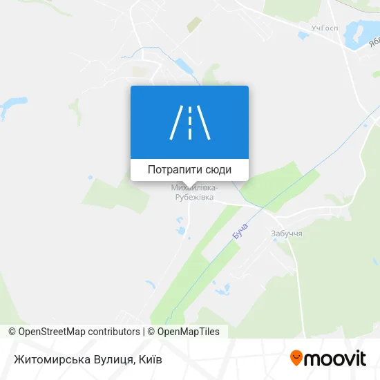 Карта Житомирська Вулиця