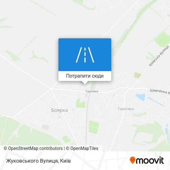 Карта Жуковського Вулиця