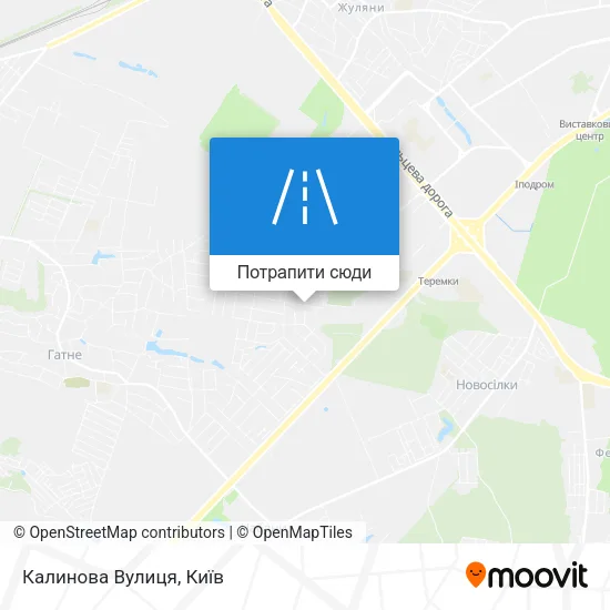 Карта Калинова Вулиця