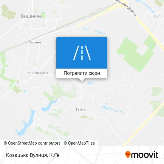 Карта Козацька Вулиця