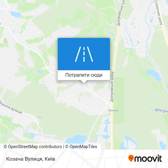 Карта Козача Вулиця