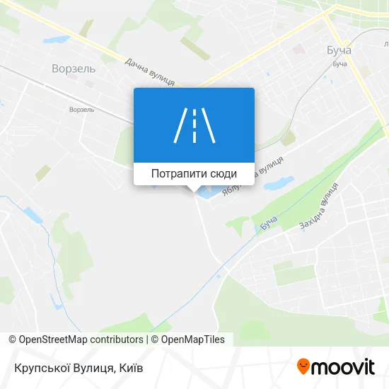 Карта Крупської Вулиця