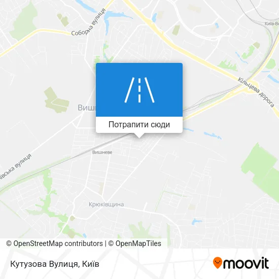 Карта Кутузова Вулиця