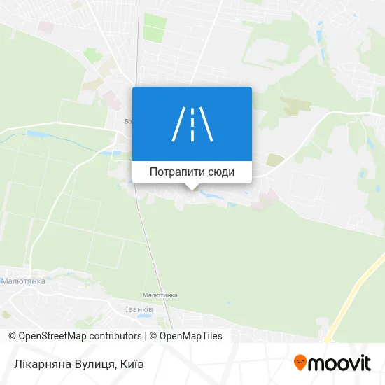 Карта Лікарняна Вулиця