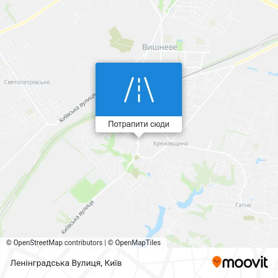 Карта Ленінградська Вулиця