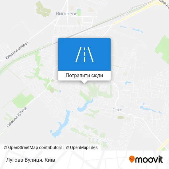Карта Лугова Вулиця