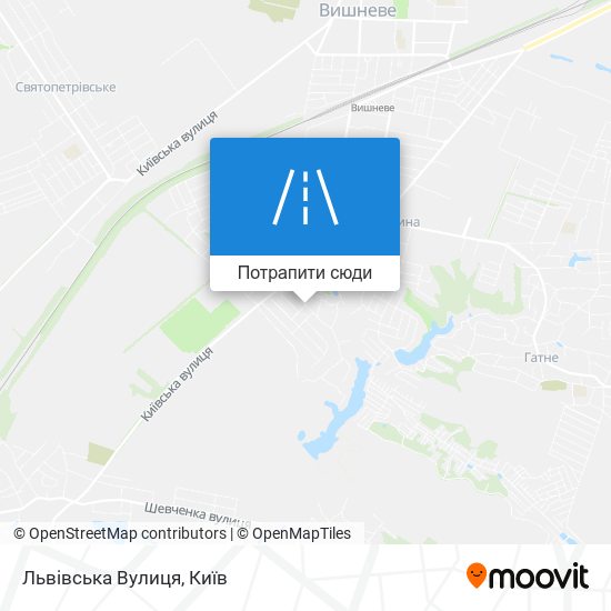 Карта Львівська Вулиця