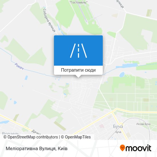 Карта Меліоративна Вулиця