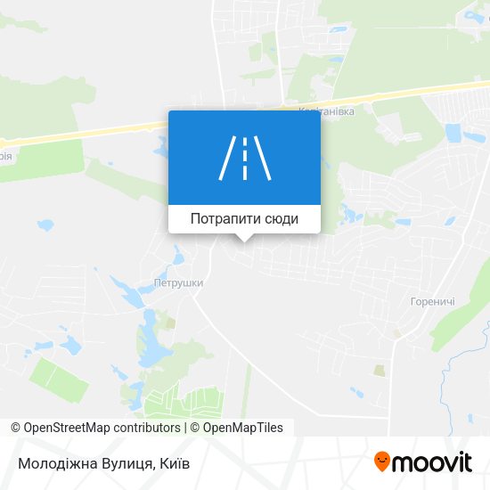 Карта Молодіжна Вулиця