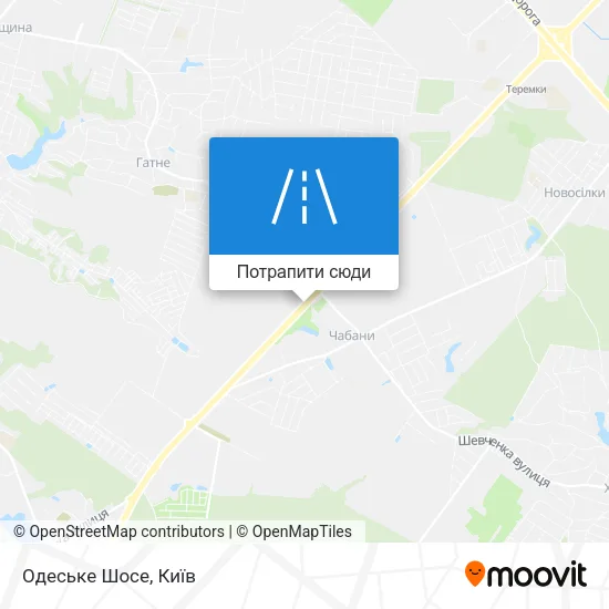 Карта Одеське Шосе