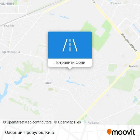 Карта Озерний Провулок