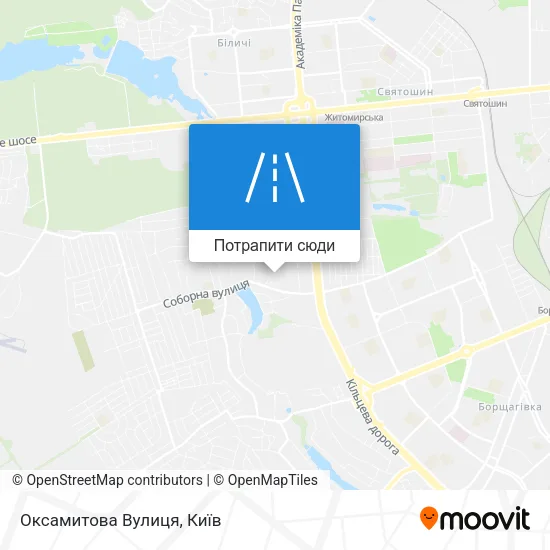 Карта Оксамитова Вулиця