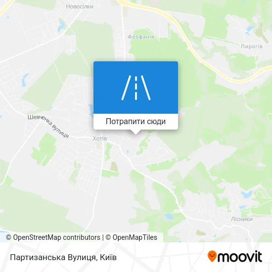 Карта Партизанська Вулиця