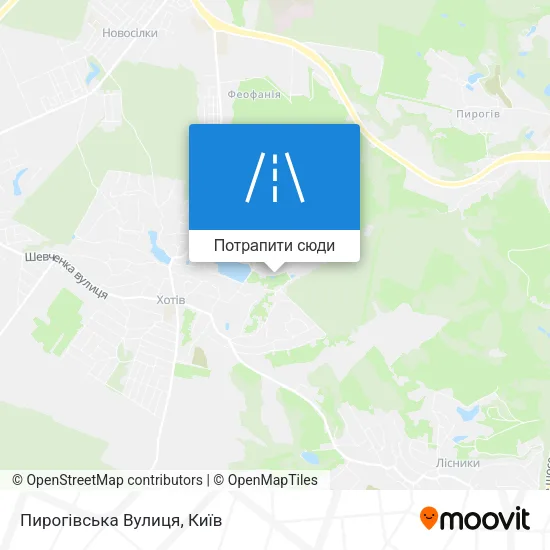 Карта Пирогівська Вулиця