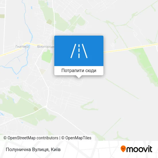 Карта Полунична Вулиця