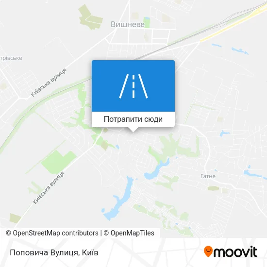 Карта Поповича Вулиця