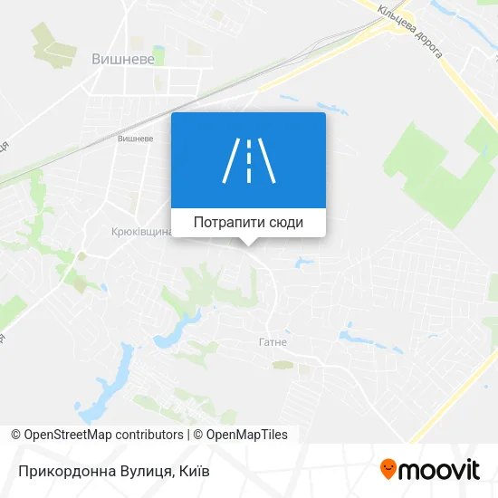 Карта Прикордонна Вулиця