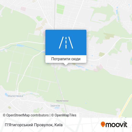 Карта П’Ятигорський Провулок