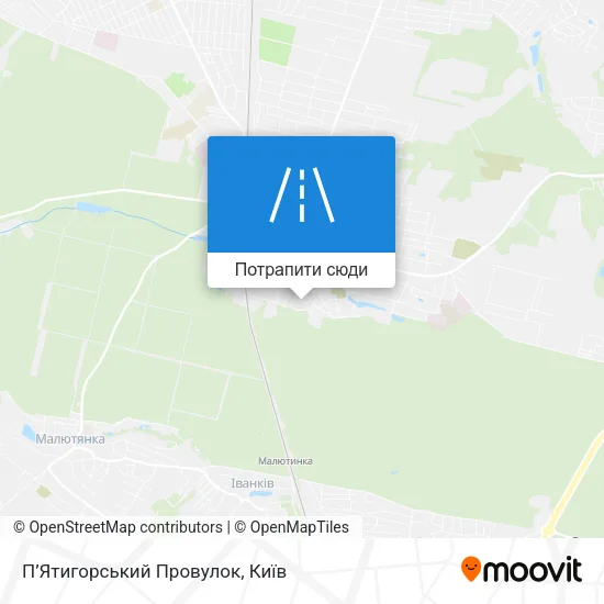 Карта П’Ятигорський Провулок