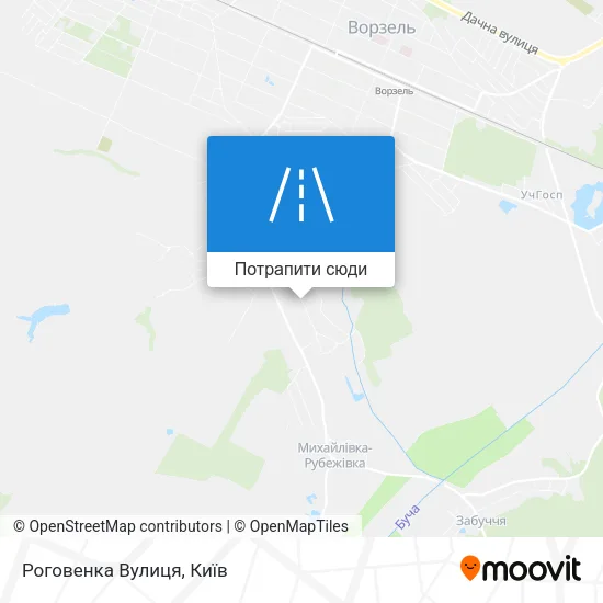 Карта Роговенка Вулиця