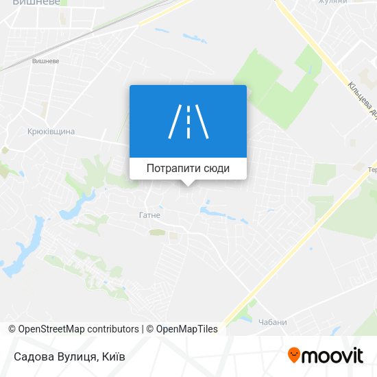 Карта Садова Вулиця