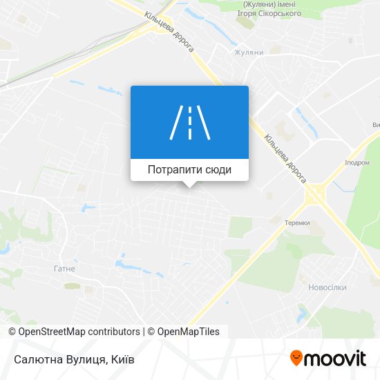 Карта Салютна Вулиця