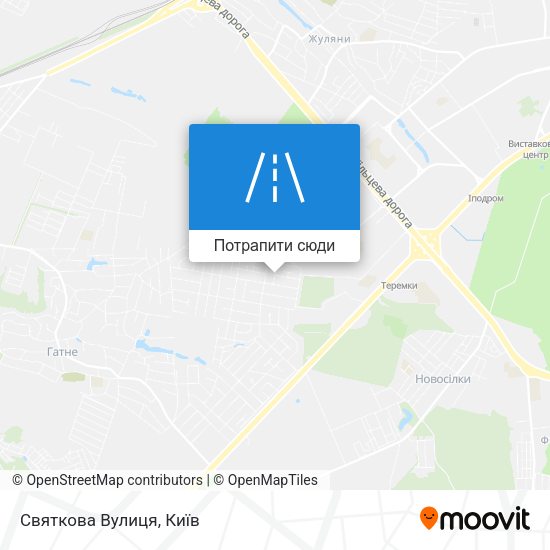 Карта Святкова Вулиця