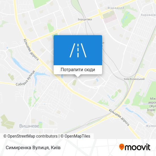 Карта Симиренка Вулиця