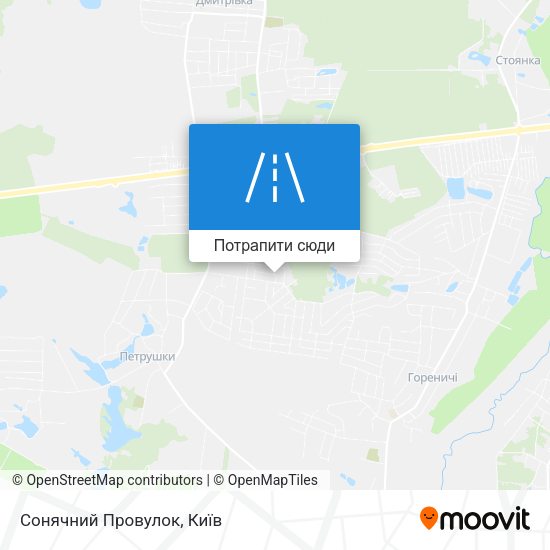 Карта Сонячний Провулок