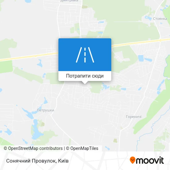 Карта Сонячний Провулок