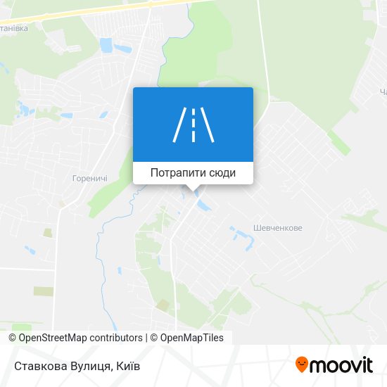 Карта Ставкова Вулиця