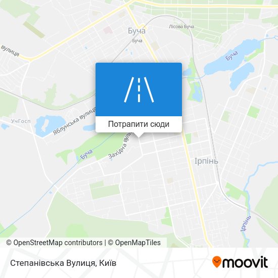 Карта Степанівська Вулиця
